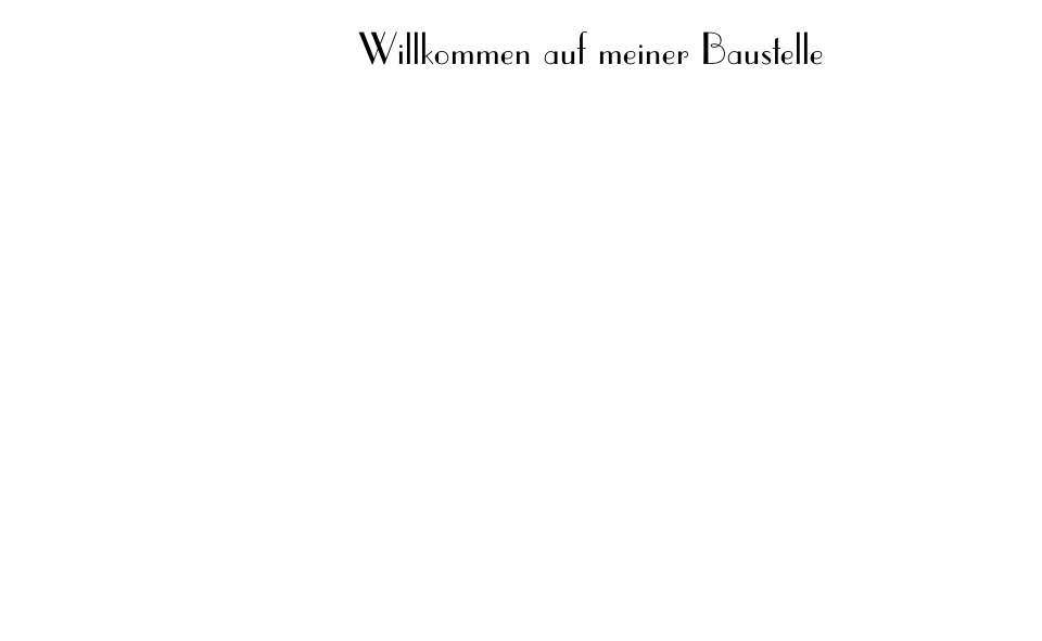 Willkommen auf meiner Baustelle
